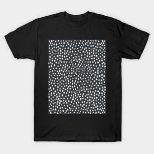 Dark Grey Dalmatian Print Mask T-Shirt